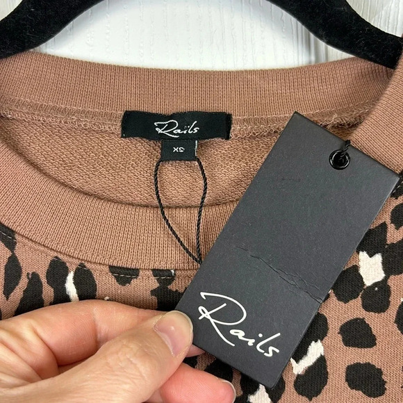 NWT Rails Reeves sweater in mountain leopard sz xs - Picture 7 of 13